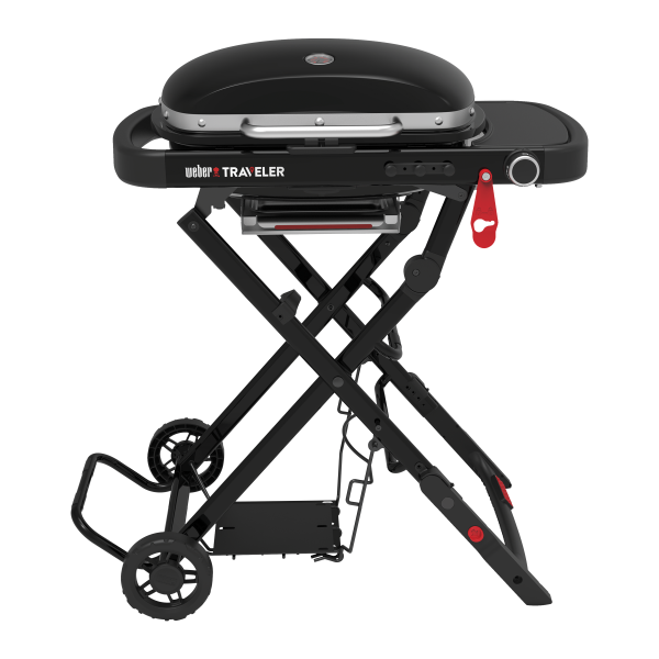 image of the weber traveler compact portable gas bbq