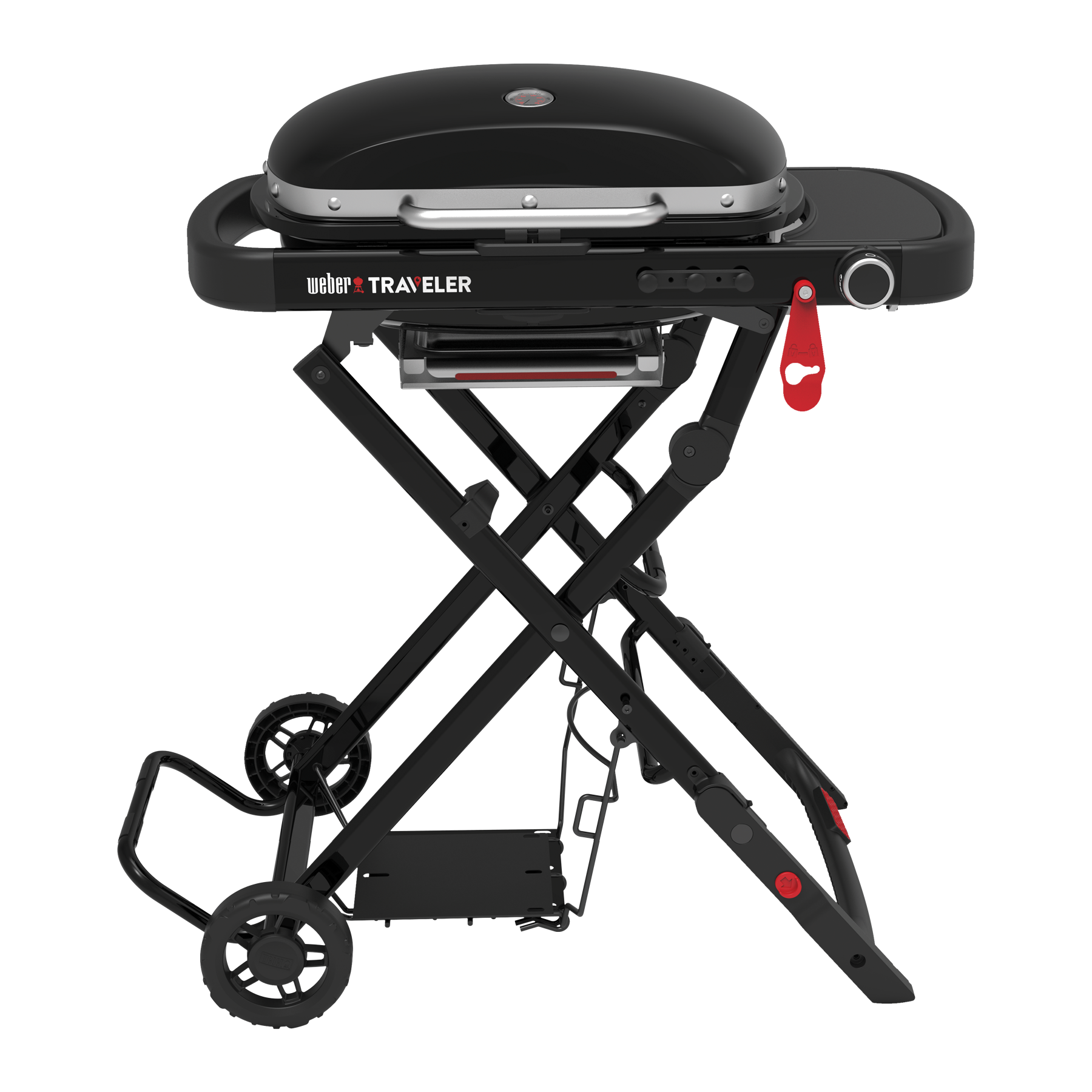 image of the weber traveler compact portable gas bbq